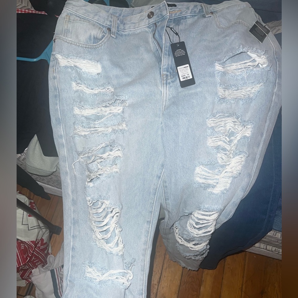 Light Blue Distressed Women Jeans